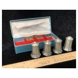 Vintage Gorham Pewter Salt & Pepper Shakers OG Box