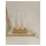 3 Pillar Electric Candleabra & Christmas Bubble