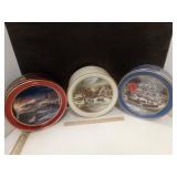 Scwan's Terry Redlin Holiday  Metal Tin & 2