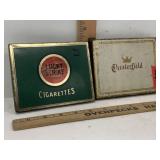 Vintage Lucky Strike & Chesterfield Cigarette Tins