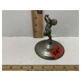 Vtg Pewter Cherub Figurine Lid