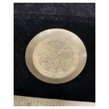 Vtg Brass ? Trinket Dish Bird Motif