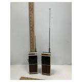 Vtg Walkie Talkies Signature Jr. Solid State