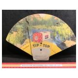 Vtg Trifold Cardboard Handfan Tip-Top Bread