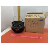 Vtg Look Halloween Cat Head Decoration