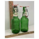 Green Glass Grolsch Bottles Swing Top