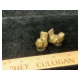 Solid Brass Lovebirds Shelf Sitters