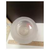 Frosted Glass Light Globe with Embossed Floral