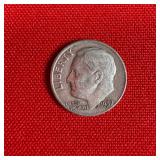 1957 90% Silver Roosevelt Dime