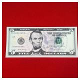 2017A Star Note $5 Federal Reserve Note