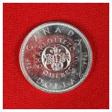 1964 Canadian 80% Silver $1 Dollar Coin