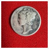 1936 90% Siver Mercury Dime