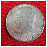 1964 90% Silver Kennedy Half Dollar