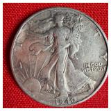 1940 Walking Liberty 90% Silver Half Dollar