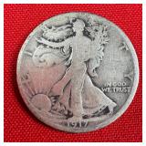 1917 Walking Liberty 90% Silver Half Dollar