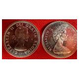 1964 & 1965 80% Silver Canadian Dimes