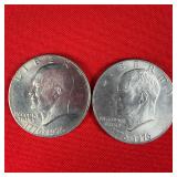 2 - 1976 Bicentennial Eisenhower 'Ike' $1 Dollars