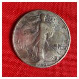 1943 Walking Liberty 90% Silver Half Dollar