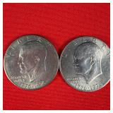 2 - 1976 Bicentennial Eisenhower 'Ike' $1 Dollars