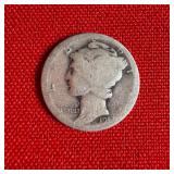 1919 90% Silver Mercury Dime