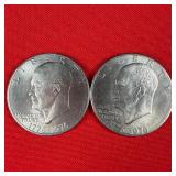 2 - 1976 Bicentennial Eisenhower 'Ike' $1 Dollars