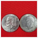 2 - 1978 Eisenhower 'Ike' $1 Dollar Coins