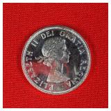 1964 Canadian 80% Silver $1 Dollar Coin