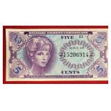 Series 641 5 Cents Military Payment Certificate