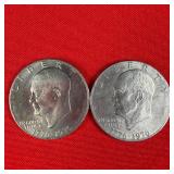 2 - 1976 Bicentennial Eisenhower 'Ike' $1 Dollars