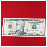 2013 Star Note $10 Federal Reserve Note