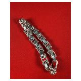 9' 43.2g Bulky Link Sterling Silver Bracelet