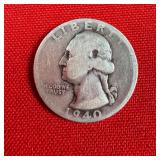 1940-S 90% Silver Washington Quarter