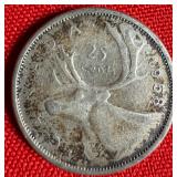1958 - 80% Silver Canadian Quarter