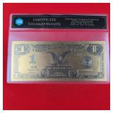 24KT Gold Foil $1 Silver Certificate