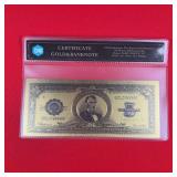 24KT Gold Foil $5 Bank Note