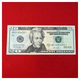 2013 Star $20 Dollar Federal Reserve Note