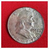 1956 90% Silver Franklin Half Dollar