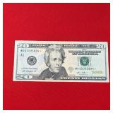 2013 Star Note $20 Dollar Federal Reserve Note