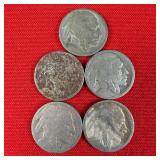 5 -Illegible Date Buffalo Nickels