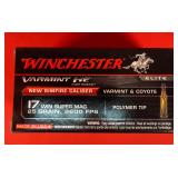 50 Rounds Winchester Elite Varmint HE .17 WSM Ammo