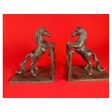 Cast Iron Bucking Horse Bookends
