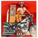 Embossed Tin Harley Inspired Sign