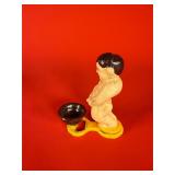 Little Boy Peeing Ashtray / Candle Stick Holder