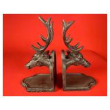 Cast Iron Elk / Stag Bookends