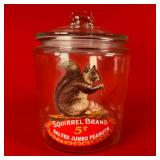 Squirrel Brand Peanuts Glass Jar