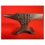 Jeep Advertising Cast Iron Paperweight Anvil
