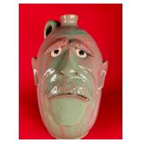 Unmarked Ugly Face Jug Folk Art Pottery