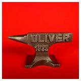 Oliver Tractors Advertising Paperweight Anvil