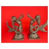 Cast Iron Mermaid Book Ends