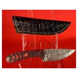 Damascus Fixed Blade Knife W/ Sheath